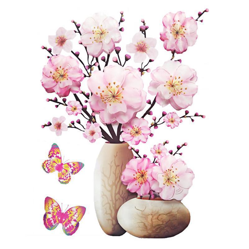 【KAUF 2 UND BEKOMME 1 GRATIS DAZU】Klare bunte Wandaufkleber der Blumen 3D