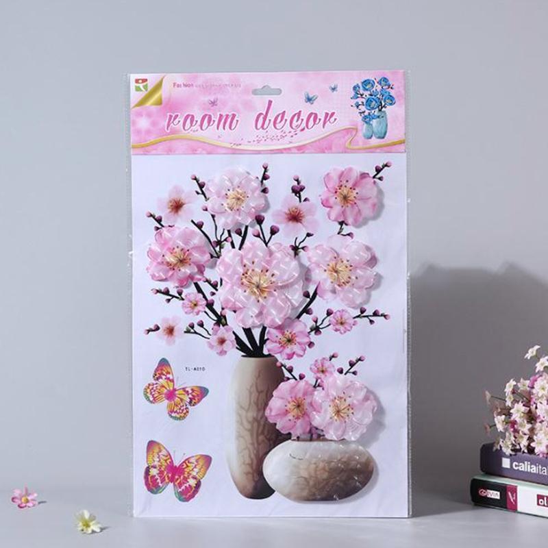 【KAUF 2 UND BEKOMME 1 GRATIS DAZU】Klare bunte Wandaufkleber der Blumen 3D