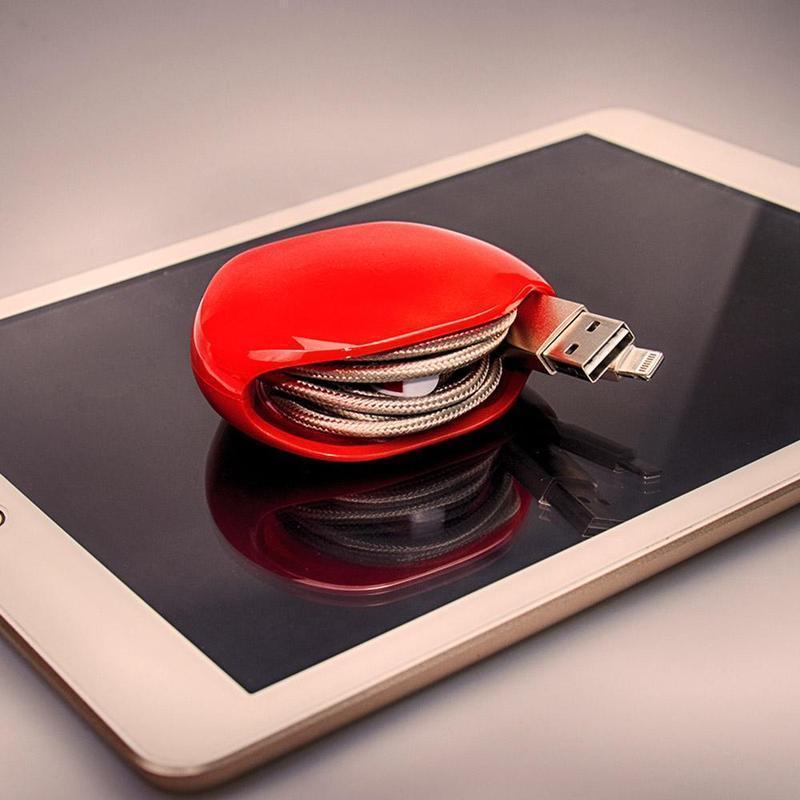 Retractable Tangle-Free Portable Manager For Headphones - Recoil Automatic Cord Retractor And Cable Winder